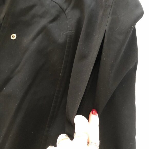 𝅺anne Klein Black Water Resistant Jacket Coat Large - Picture 9 of 16